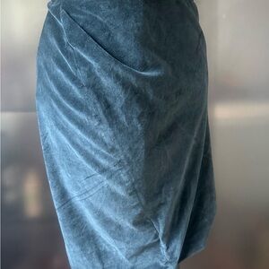 Vivienne Westwood forest green cotton velvet, victorian asymmetric skirt 42